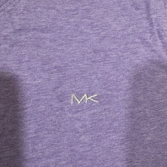 Michael kors size large purple v neck cotton pull over tee shirt - Picture 2 of 8